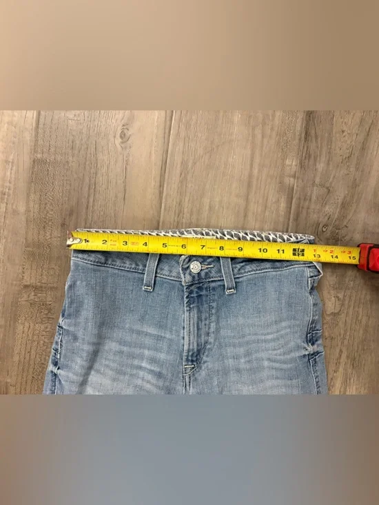 Ariat Western Light Wash Raw Hem Flare Jeans Size 26R - Picture 5 of 10